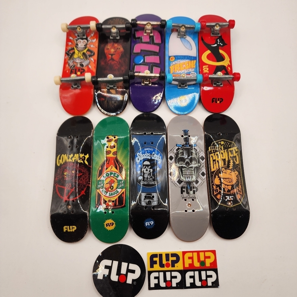 10 Tech Deck Lot Flip Stickers Mini Skateboards Fingerboards